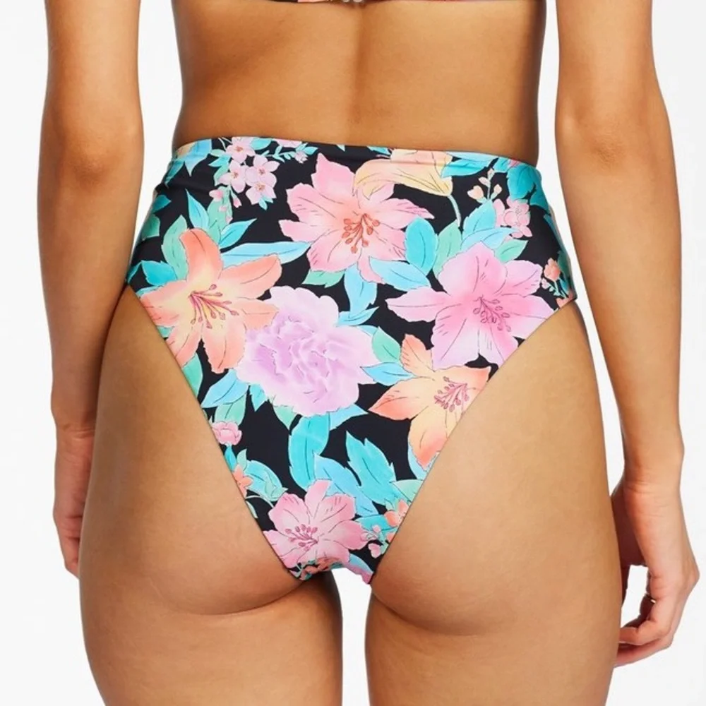 NEW Billabong Reversible Tropic Time High Rise Bikini Full Set